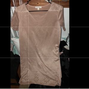 Velvet skin colored dress